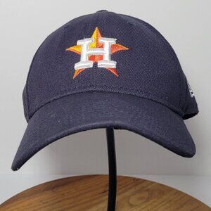 New Era Houston Astros Mens Navy Blue Orange Baseball Hat Size Medium - Large